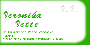 veronika vette business card
